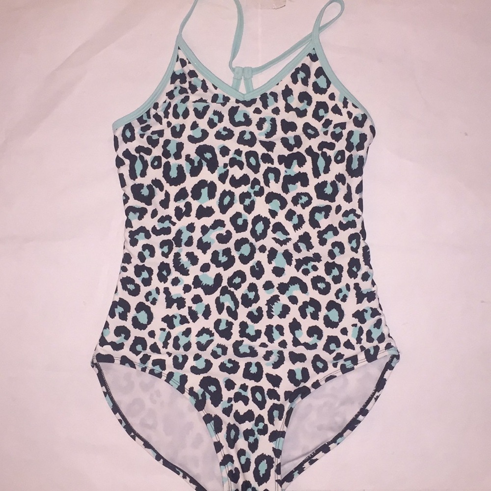 Girls Leopard One Piece Swimsuit